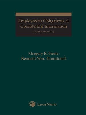 cover image of Employment Obligations and Confidential Information